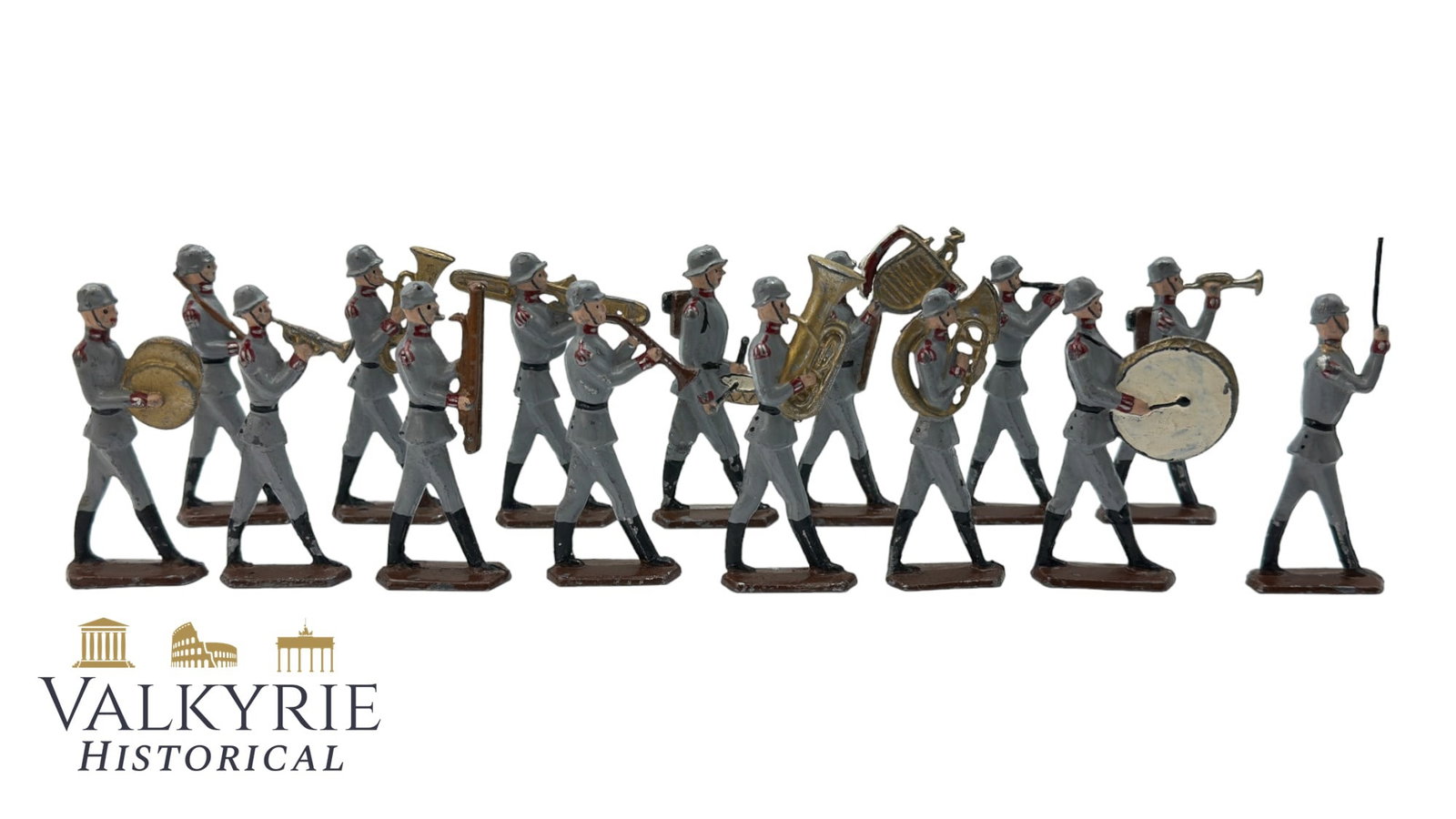 Complete Lead Set of 15 Toy Soldiers of III Reich Period Representing a Wehrmacht Music Band: Complete lead Set of 15 Toy Soldiers of III Reich Period Representing a Wehrmacht Music Band. Shipping flat cost $25 it doesn't matter how many items you win. you pay just $25 for shipping.