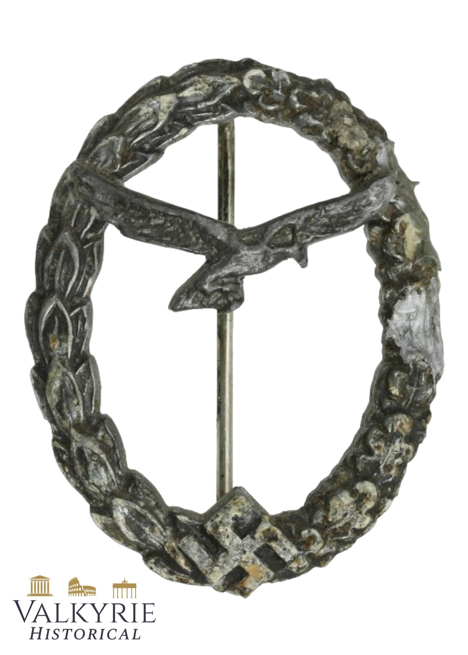 Nazi Battlefield German Glider Pilot Badge, 1940. Extreme Rarity !!!: Glider Pilot Badge, 1940. (Das Segelflugzeugfuhrerabzeichen der Luftwaffe). The Glider Pilots Badge was introduced by Reichsmarschall Hermann Goring on December 16th 1940 for award to military personn