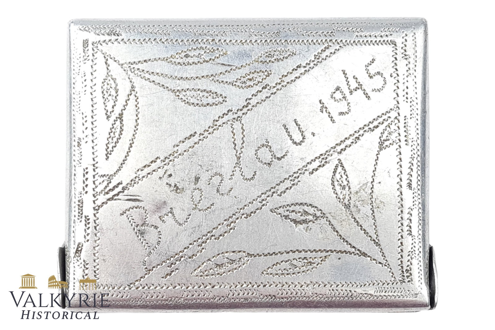 3 Reich - Aluminum Cigarette Case "Festung Breslau 1945". (1 of 13)