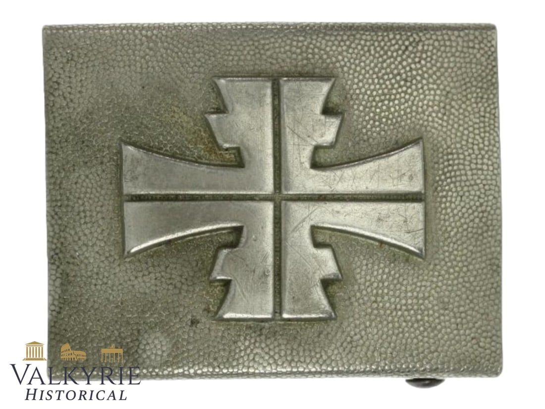 German WWII Deutscher Turnerbund Steel Belt Buckle 1930 s: German gymnastics association buckle.(Kasten-Koppelschlossen Deutscher Turnerbund). Early 1930s. Maker (Hersteller) : L.(Logo) F. (Linden & Funk, Iserlohn), ges. gesch. - shortcut for (gesetzlich gesc