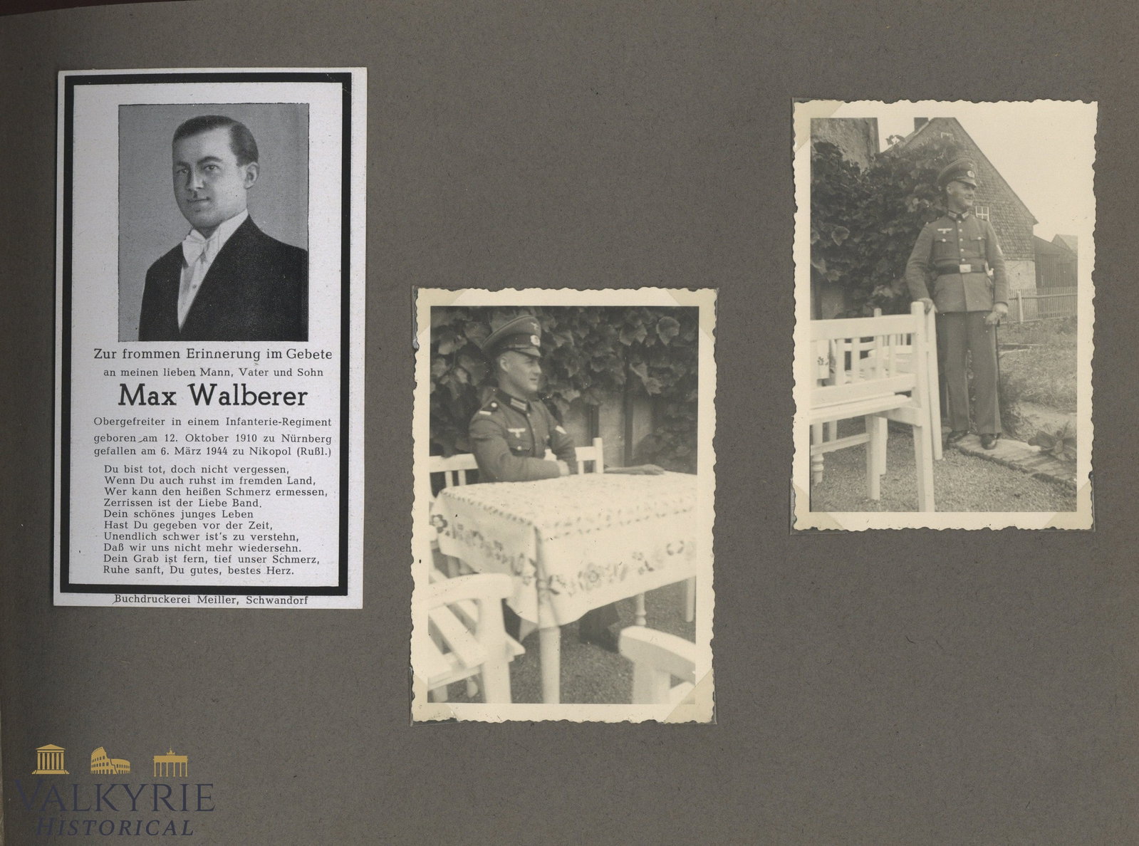 Photo Album of a Soldier of 1. Battr. Art. Rgt. 40 Photos: Photo album of a Wehrmacht solider of the 1. Batterie Artillery Regiment 40. 40 photos in total. Some photos missing. Photos with family, with comrades in the Wehrmacht, of Flak guns, group photos, in