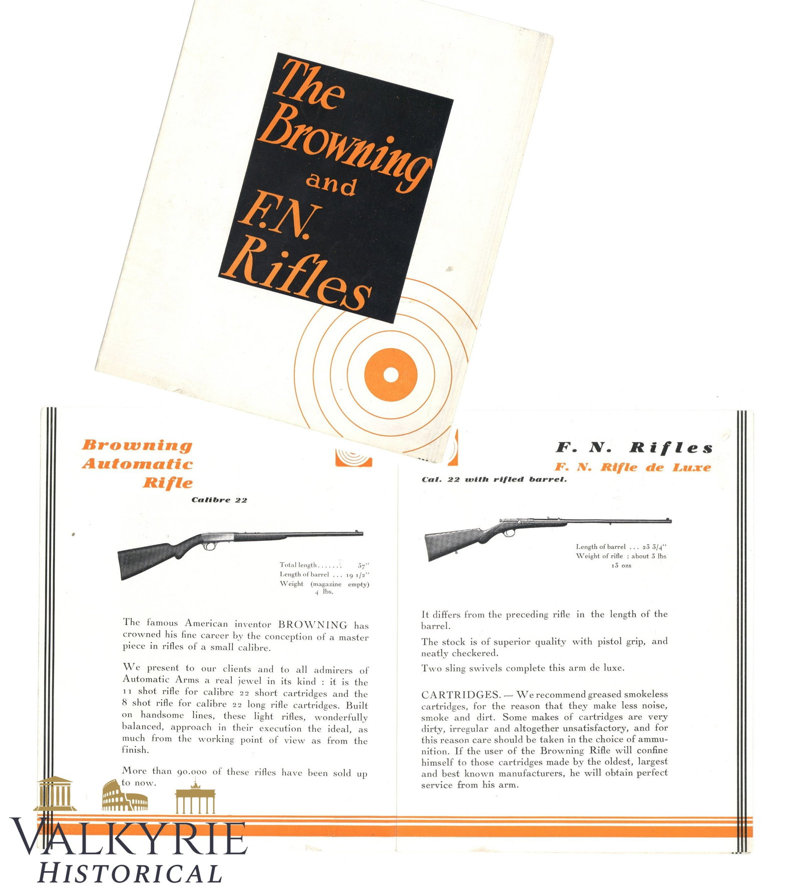 Browing and F.N. Rifles Catalogue of the Fabrique Nationale d'Armes de Guerre in Belgium (1 of 6)