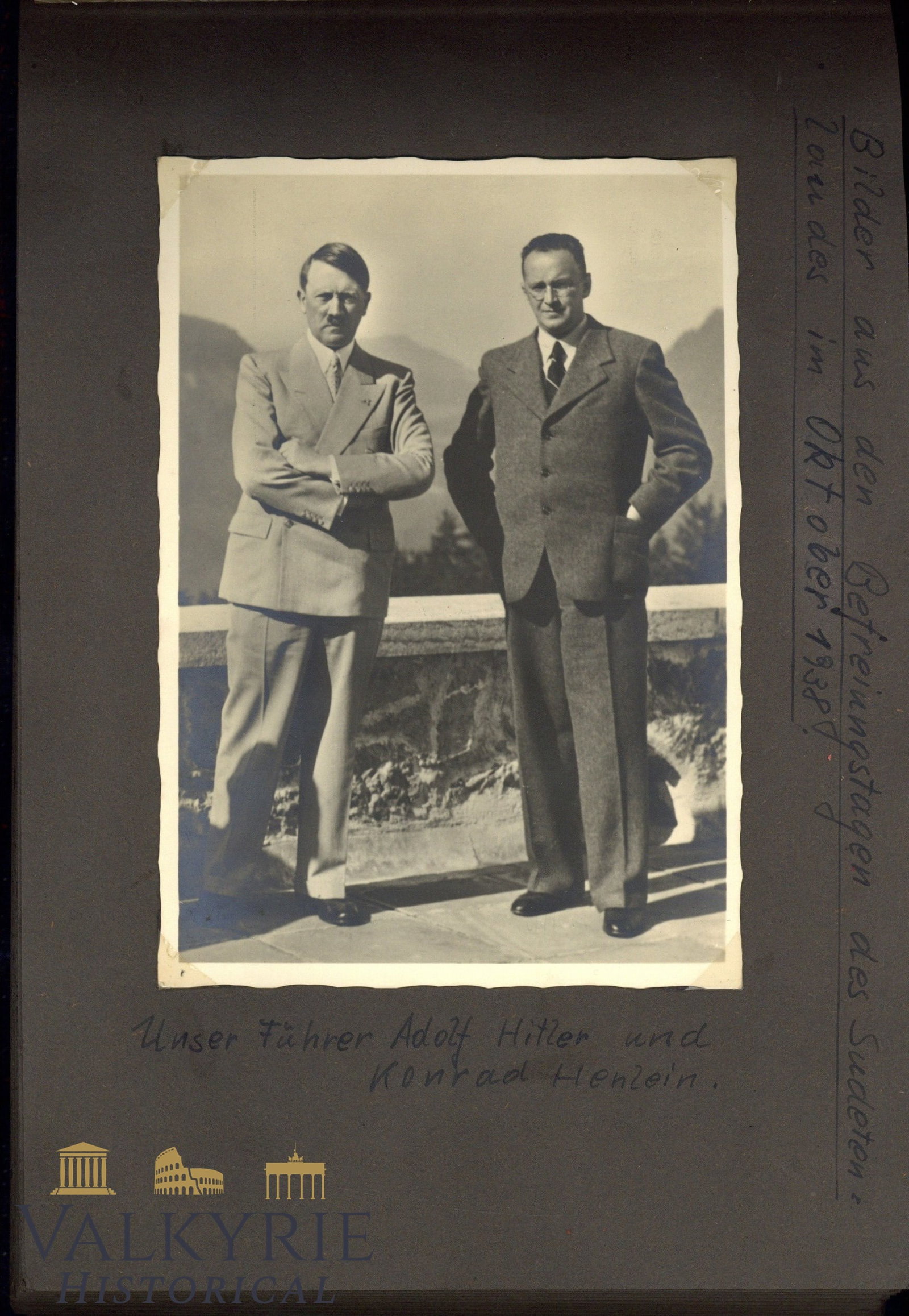 Photo Album of a Wehrmacht Infantry Regiment Music Band Who Was in the Annexation of Sudeten: Photo Album of a Wehrmacht Infantry Regiment Music Band Who Was in the Annexation of Sudeten. We can see photos of the soldier with his Musik Korps uniform playing the instrument, also of Adolf Hitler