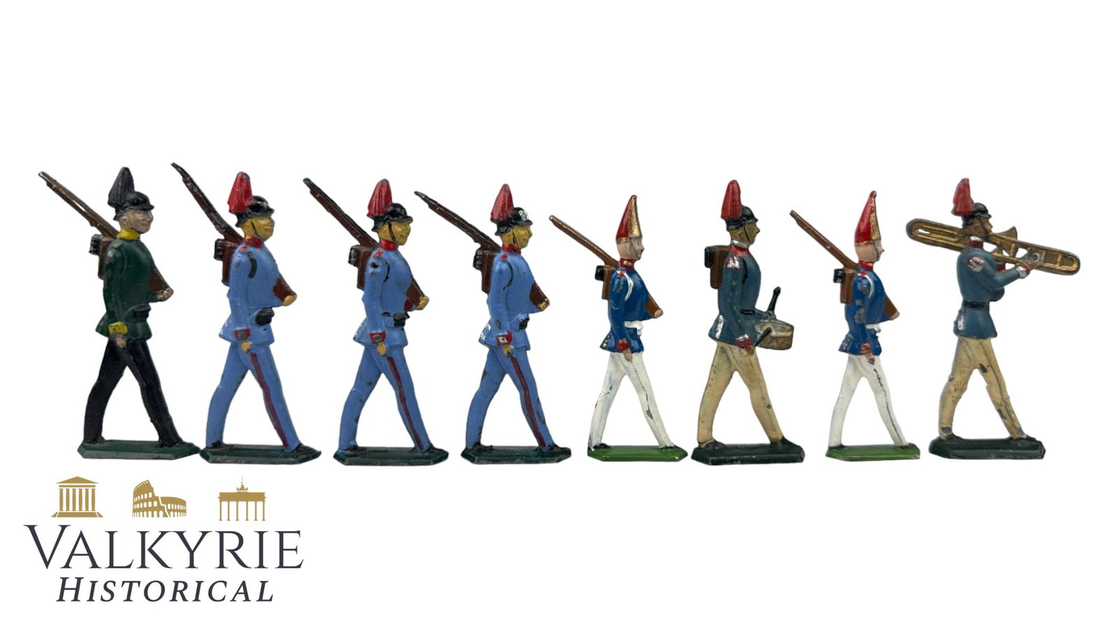 Set of 8 Different Toy Soldiers Made From Lead - German Manufacture: Set of 8 Different Toy Soldiers Made From Lead - German Manufacture. Good condition. Shipping flat cost $25 it doesn't matter how many items you win. you pay just $25 for shipping.