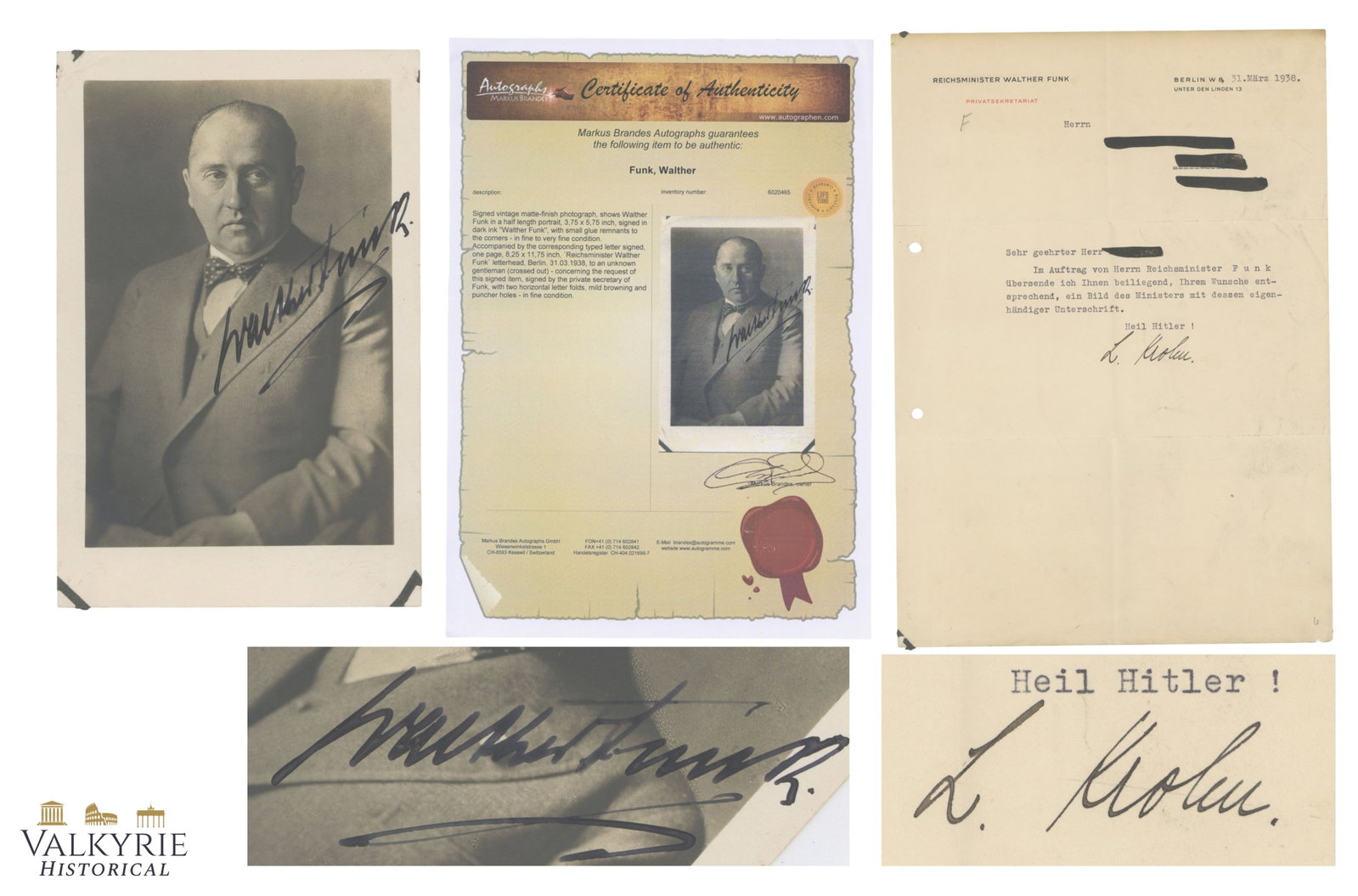Signed Walther Funk Photograph (1 of 7)