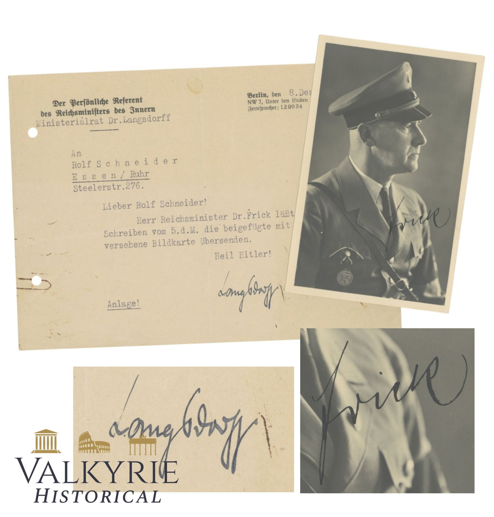 Signed Wilhelm Frick Photograph (1 of 6)