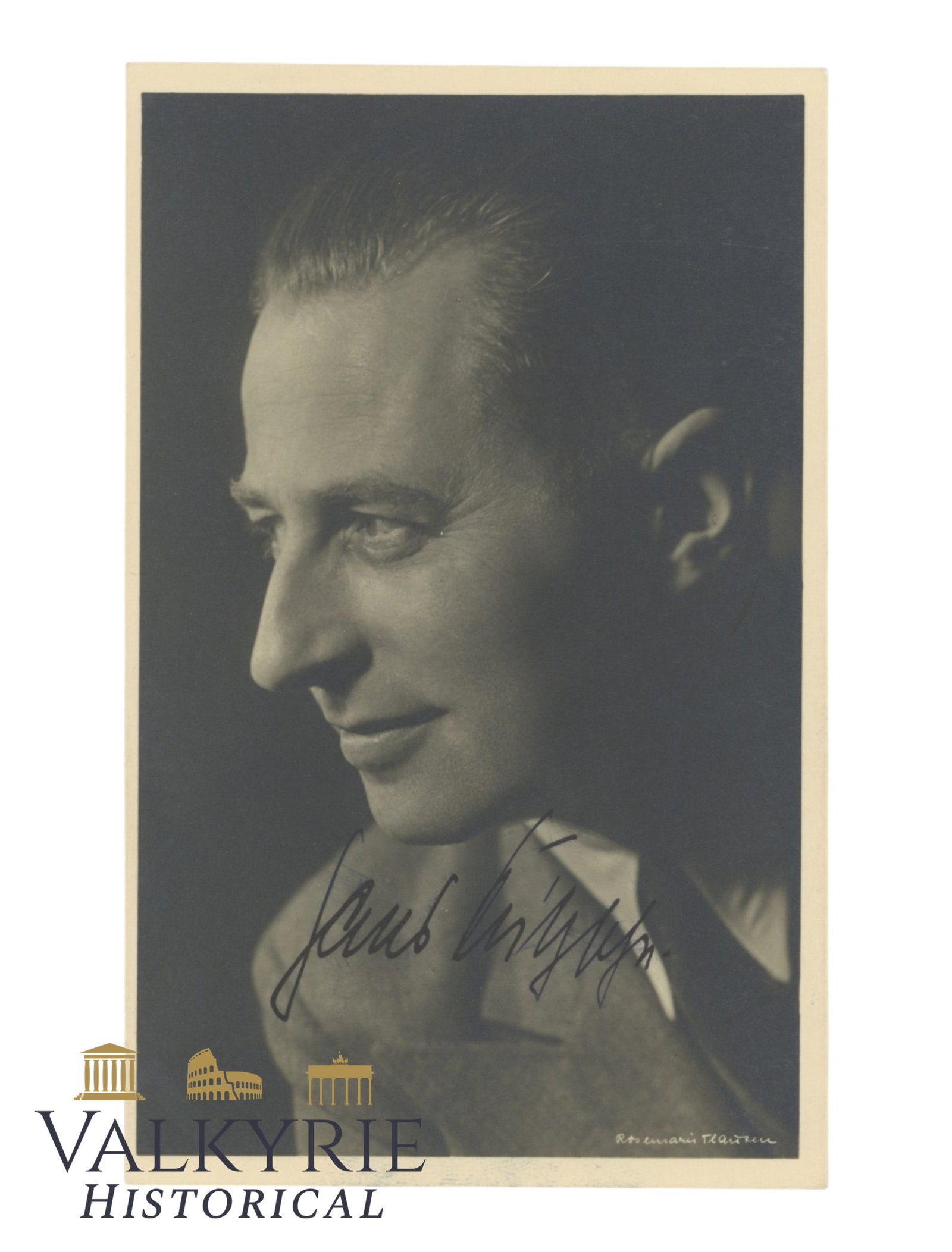 Signed Hans Fritzsche Photograph: Signed Hans Fritzsche Photograph Hans Fritzsche (21 April 1900 – 27 September 1953): Popular radio commentator; had made himself a career in radio because his voice was similar to Goebbels. Present 