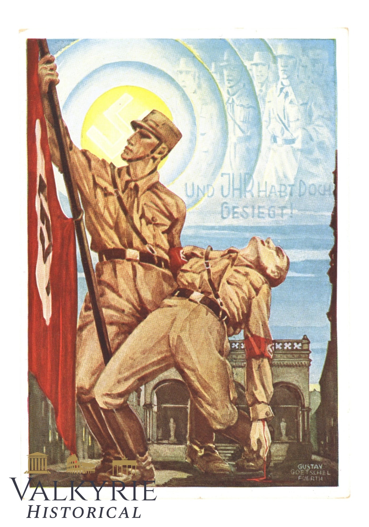 German Propaganda Postcard of the Munich Putsch of 1923 - Year 1938 (1 of 2)