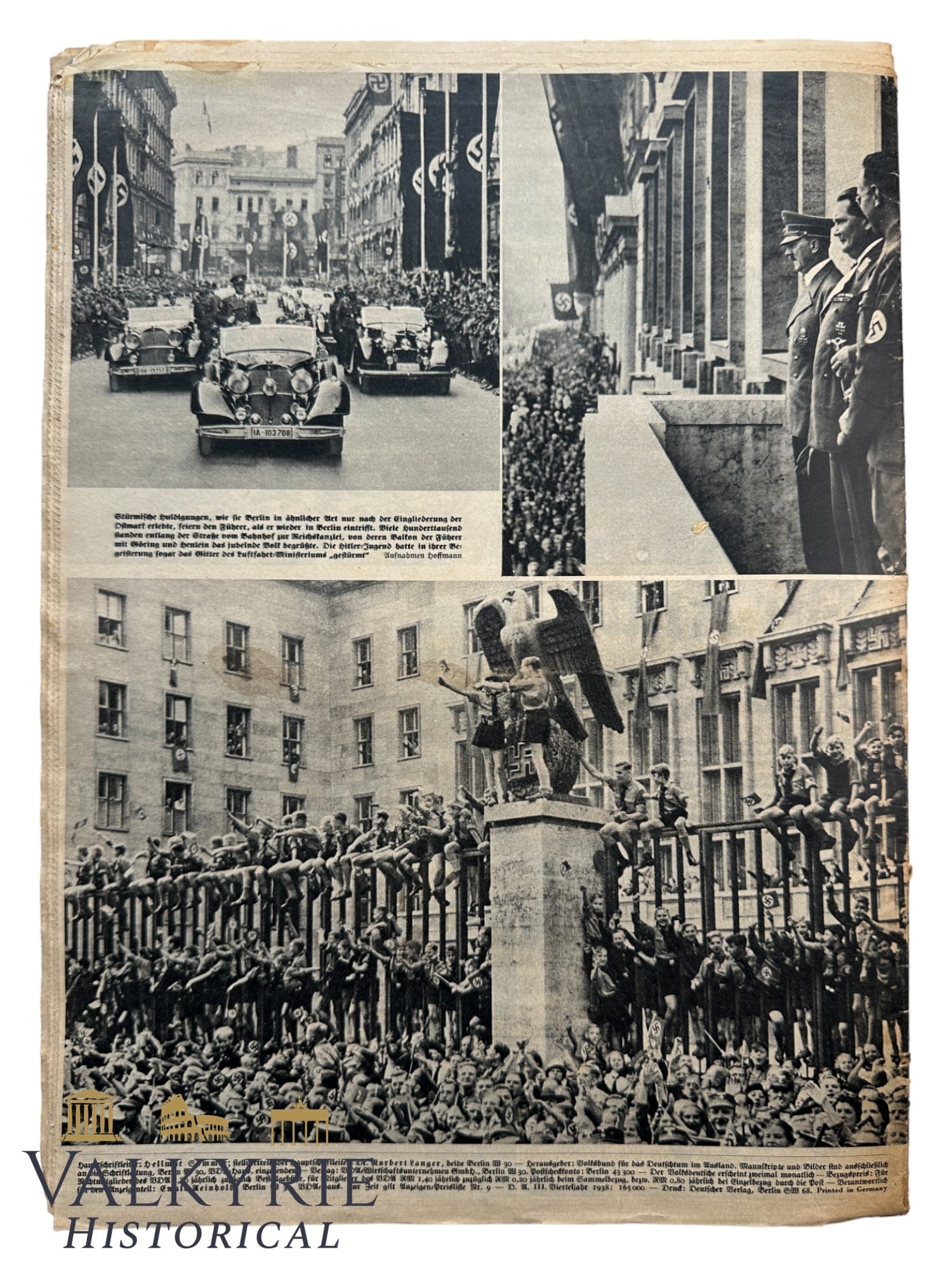 German Magazine "Der Volksdeutsche" - Nr. 19 - 1. October 1938 - "Sudetenland Returns Home!" - 9