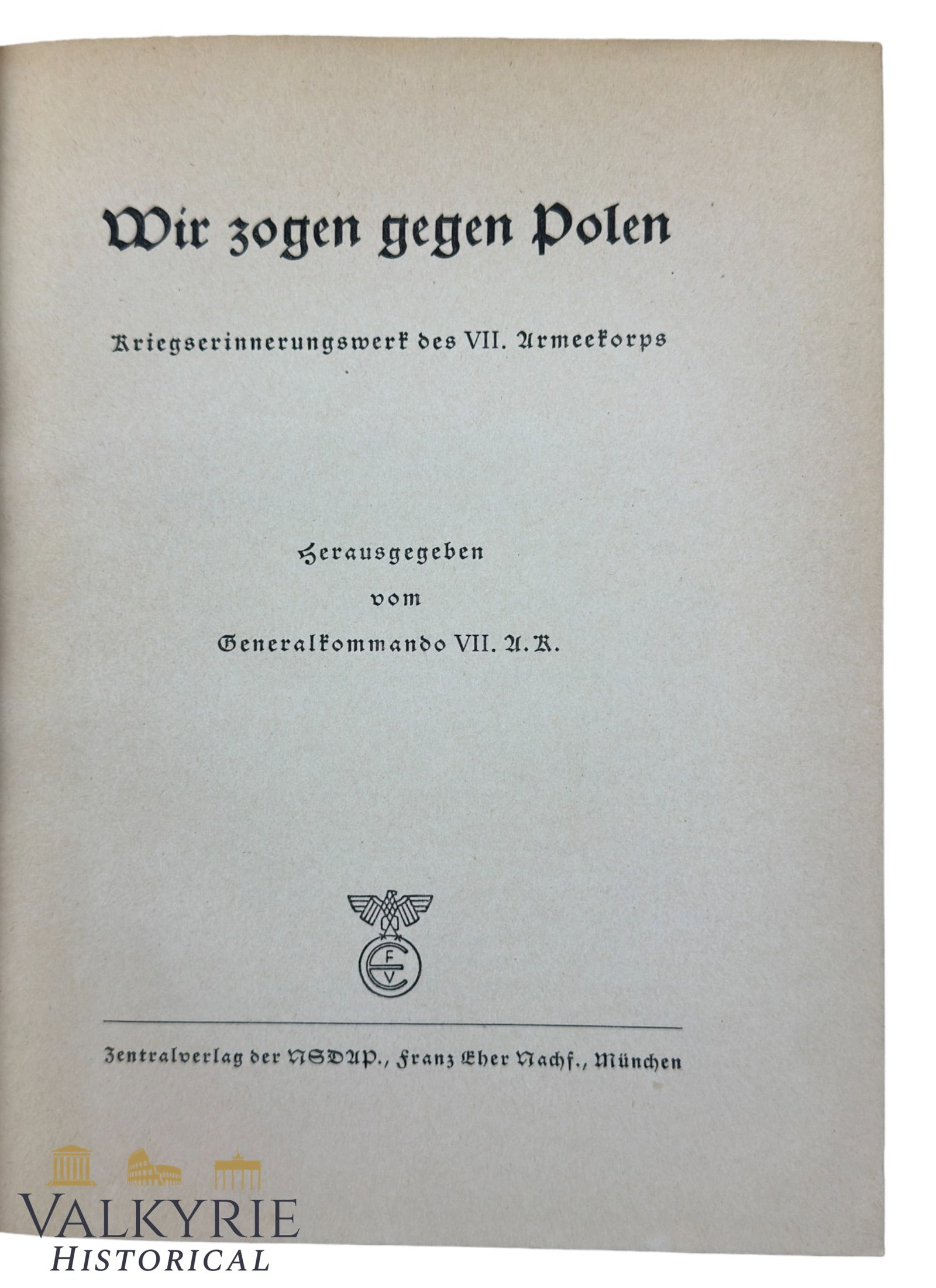 German Book "We Moved to Poland" by Generalkommando VII Armeekorps - 4
