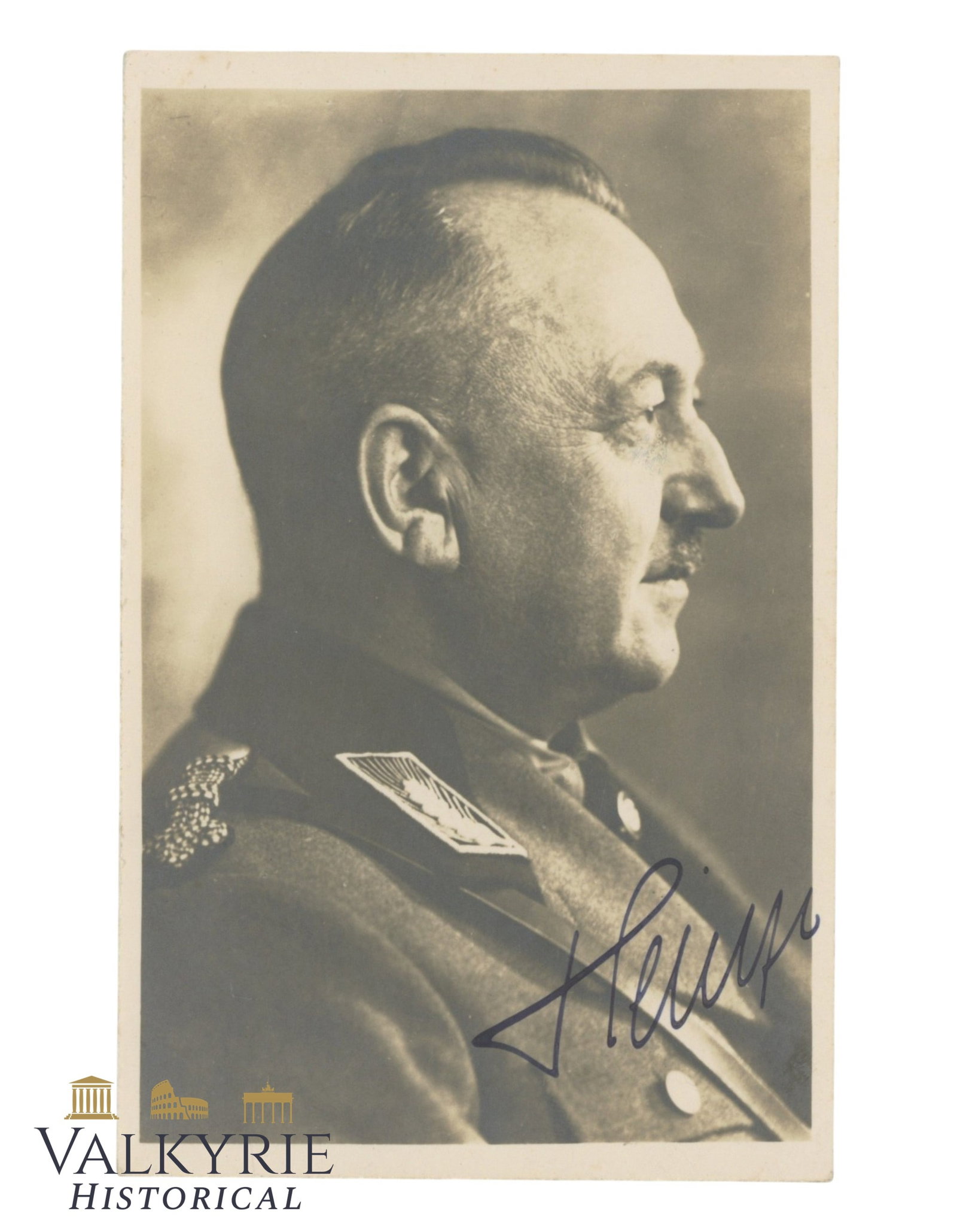 German Portcard Signed by RAD Oberarbeitsfuhrer Bruno Heinze of Arbeitsgau XII Oppeln (1 of 2)