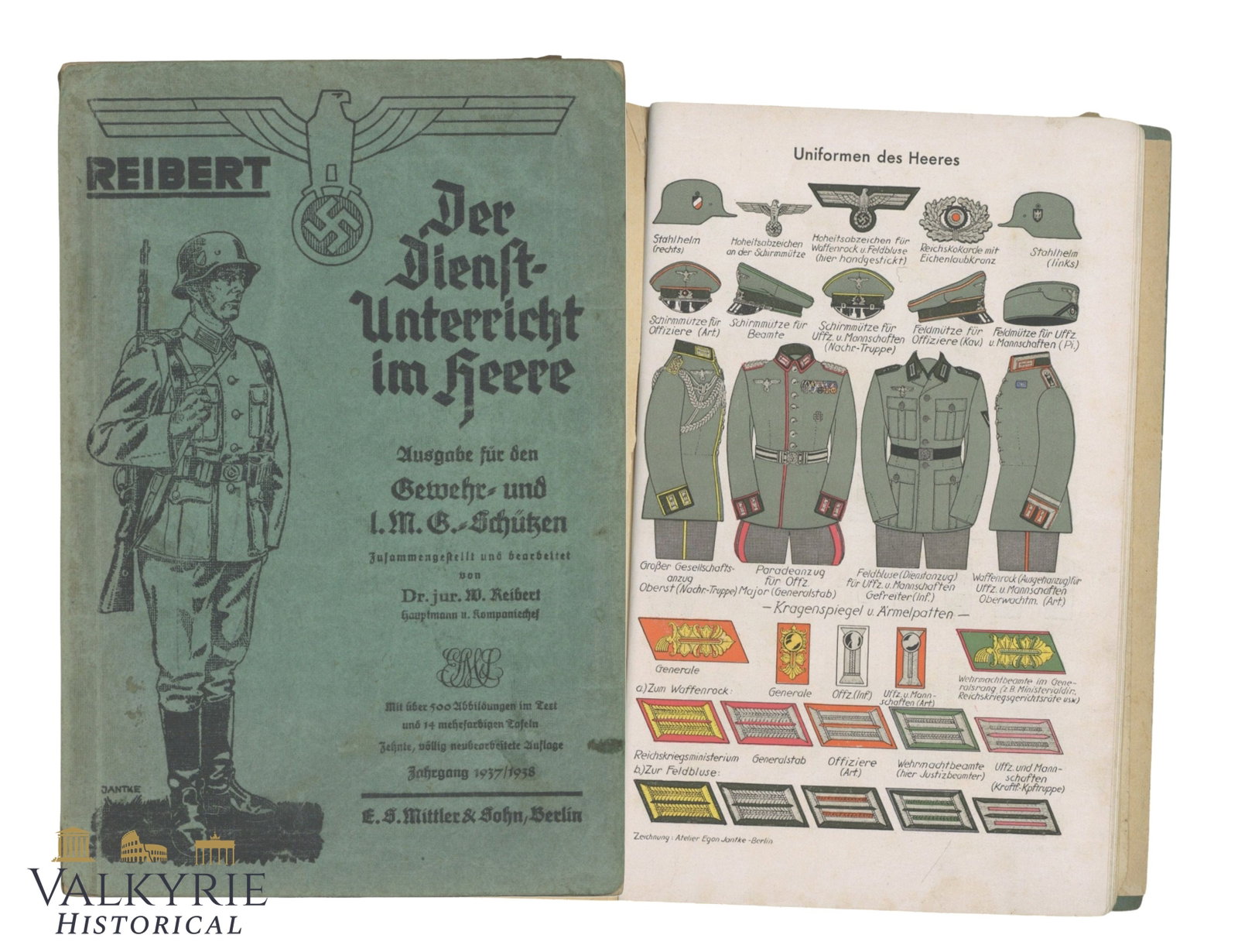 German Book "The Service Instruction in the Army. Edition For Rifle and Machinegun Soldiers": German Book "The Service Instruction in the Army. Edition For Rifle and Machinegun Soldiers". Very illustrated. 1938. 296 pages. Soft cover. All items for this auction will be shipping from Europe. Sh
