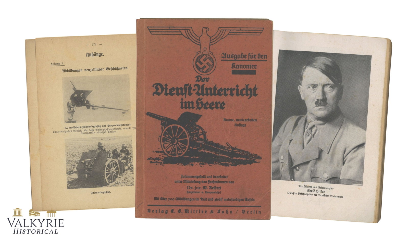 German Book "The Service Instruction in the Army For Gunners": German Book "The Service Instruction in the Army For Gunners". 285 pages. Soft cover. Very illustrated. All items for this auction will be shipping from Europe. Shipping cost $25 it doesn't matter how
