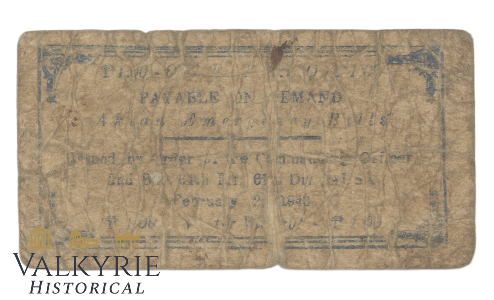Philippines – Aklan, 1 Peso, 1942, Pick S208, P,: Philippines – Aklan, 1 Peso, 1942, Pick S208, P, Shipping flat cost $25 it doesn't matter how many items you win. you pay just $25 for shipping.