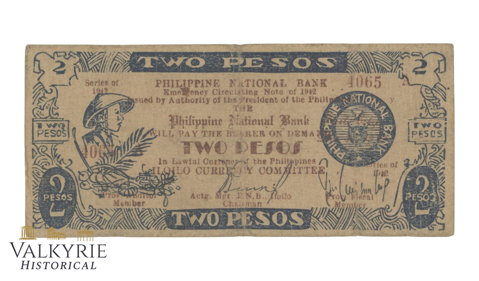 Philippines – Iloilo 2 pesos 1942, Pick – S312, VF (1 of 2)