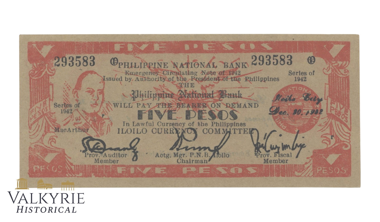 Philippines – Iloilo 5 pesos 1942, Pick – S316, AU: Philippines – Iloilo 5 pesos 1942, Pick – S316, AU. Shipping flat cost $25 it doesn't matter how many items you win. you pay just $25 for shipping.