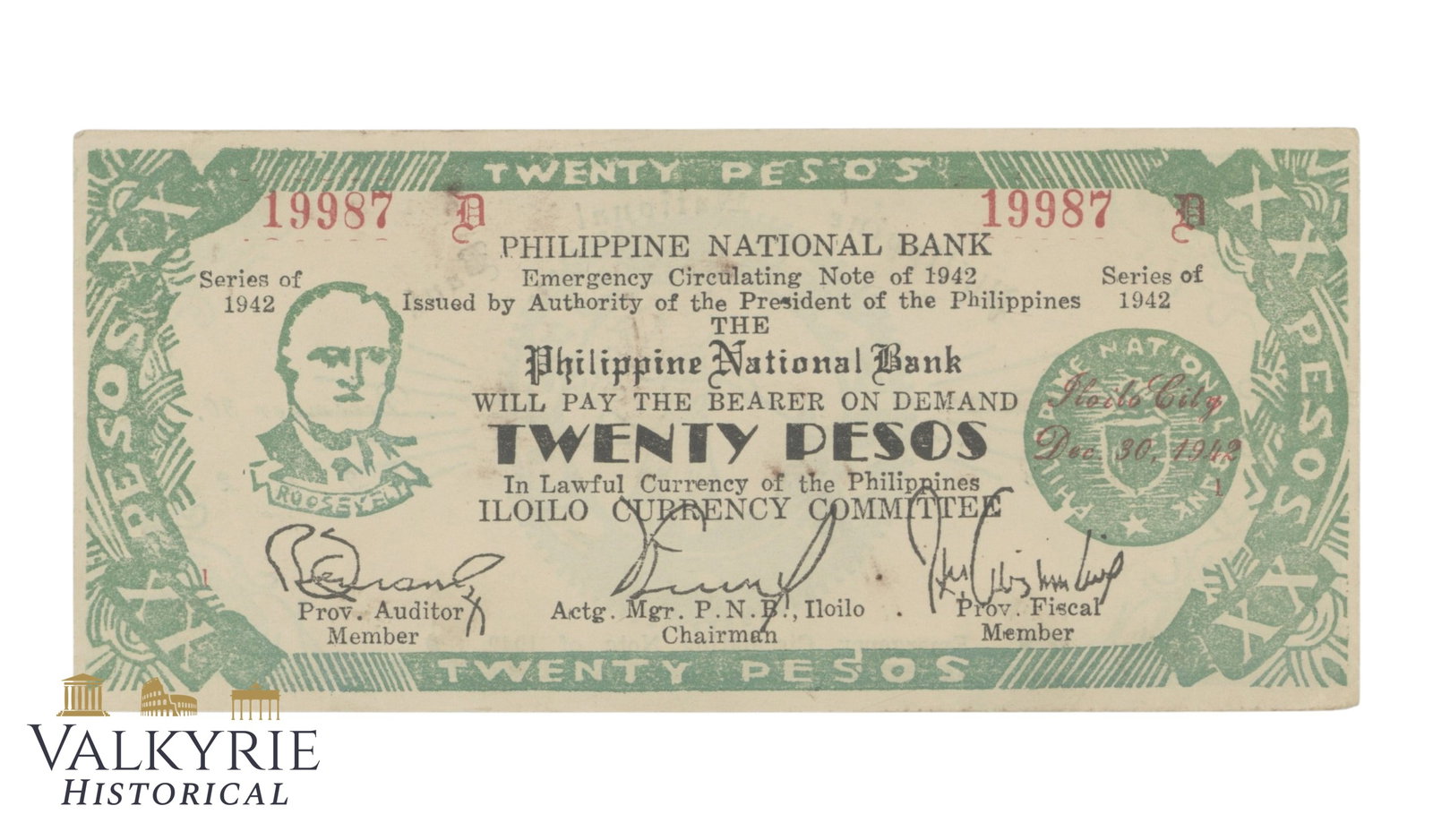 Philippines – Iloilo 20 pesos 1942, Pick – S315x2 Falsum, EF/XF: Philippines – Iloilo 20 pesos 1942, Pick – S315x2 Falsum, EF/XF . Shipping flat cost $25 it doesn't matter how many items you win. you pay just $25 for shipping.