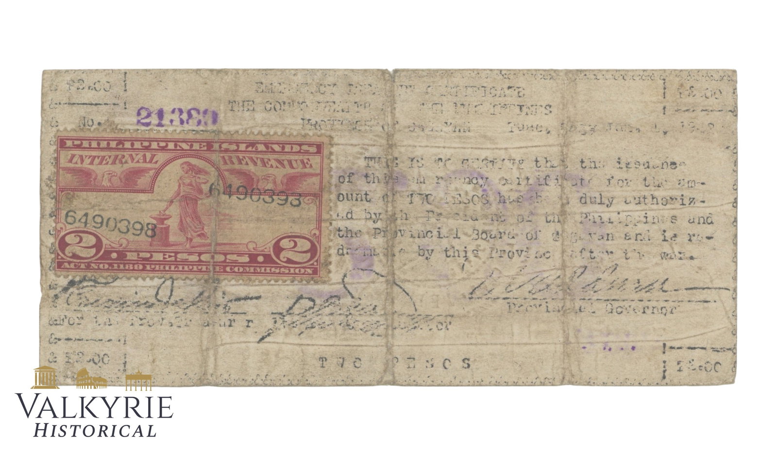 Philippines - Cagayan, 2 pesos 1942 Pick S165, F (1 of 2)