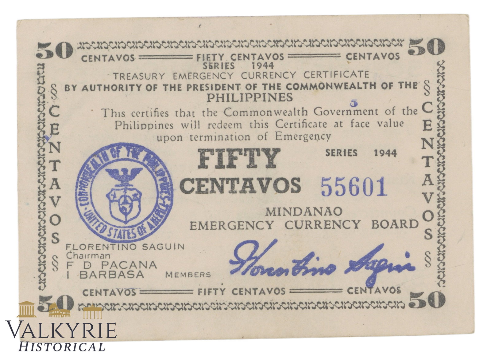 Philippines – Mindanao, 20 Centavos, 1944, Pick S522b, XF/EF+: Philippines – Mindanao, 20 Centavos, 1944, Pick S522b, XF/EF+ Shipping flat cost $25 it doesn't matter how many items you win. you pay just $25 for shipping.