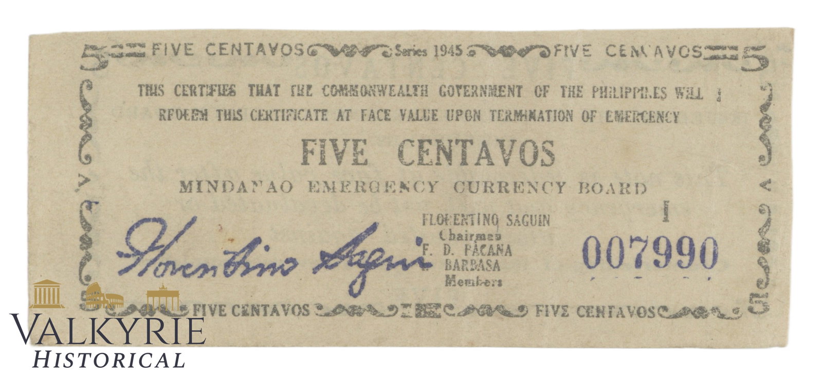 Philippines – Mindanao, 5 Centavos, 1945, Pick S531, F: Philippines – Mindanao, 5 Centavos, 1945, Pick S531, F . Shipping flat cost $25 it doesn't matter how many items you win. you pay just $25 for shipping.