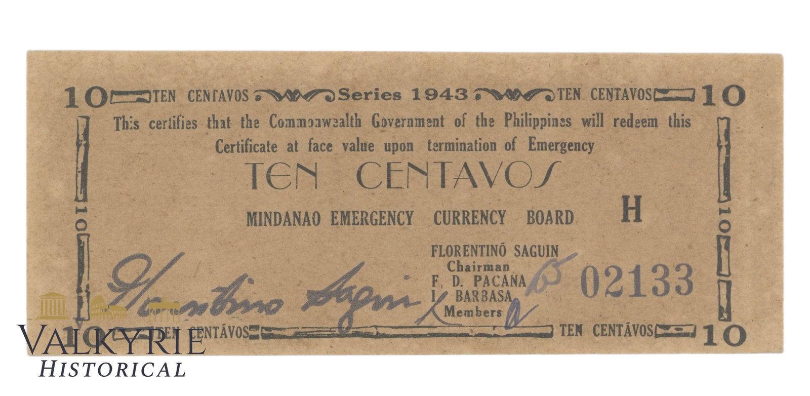 Philippines – Mindanao, 10 centavos, 1943, Pick S482a, VF: Philippines – Mindanao, 10 centavos, 1943, Pick S482a, VF . Shipping flat cost $25 it doesn't matter how many items you win. you pay just $25 for shipping.