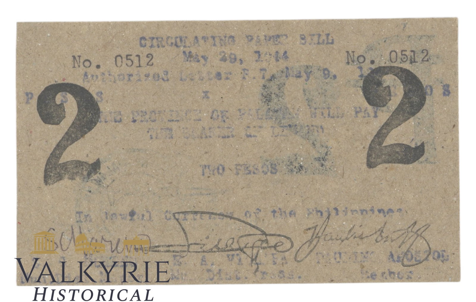 Philippines - Palawan - Brooke's Point, 2 Pesos 1944, Pick S937, AU: Philippines - Palawan - Brooke's Point, 2 Pesos 1944, Pick S937, AU. Shipping flat cost $25 it doesn't matter how many items you win. you pay just $25 for shipping.