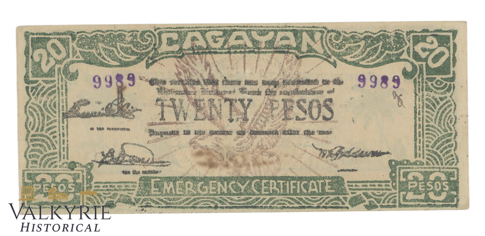 Philippines – Cagayan, 20 Pesos, 1942, Pick S194, AU,: Philippines – Cagayan, 20 Pesos, 1942, Pick S194, AU, Shipping flat cost $25 it doesn't matter how many items you win. you pay just $25 for shipping.