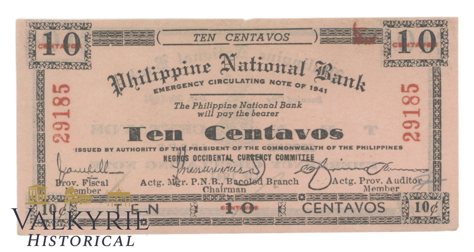 Philippines – Negros Occidental, 10 Centavos, 1941, Pick S621a, XF/EF,: Philippines – Negros Occidental, 10 Centavos, 1941, Pick S621a, XF/EF, Shipping flat cost $25 it doesn't matter how many items you win. you pay just $25 for shipping.