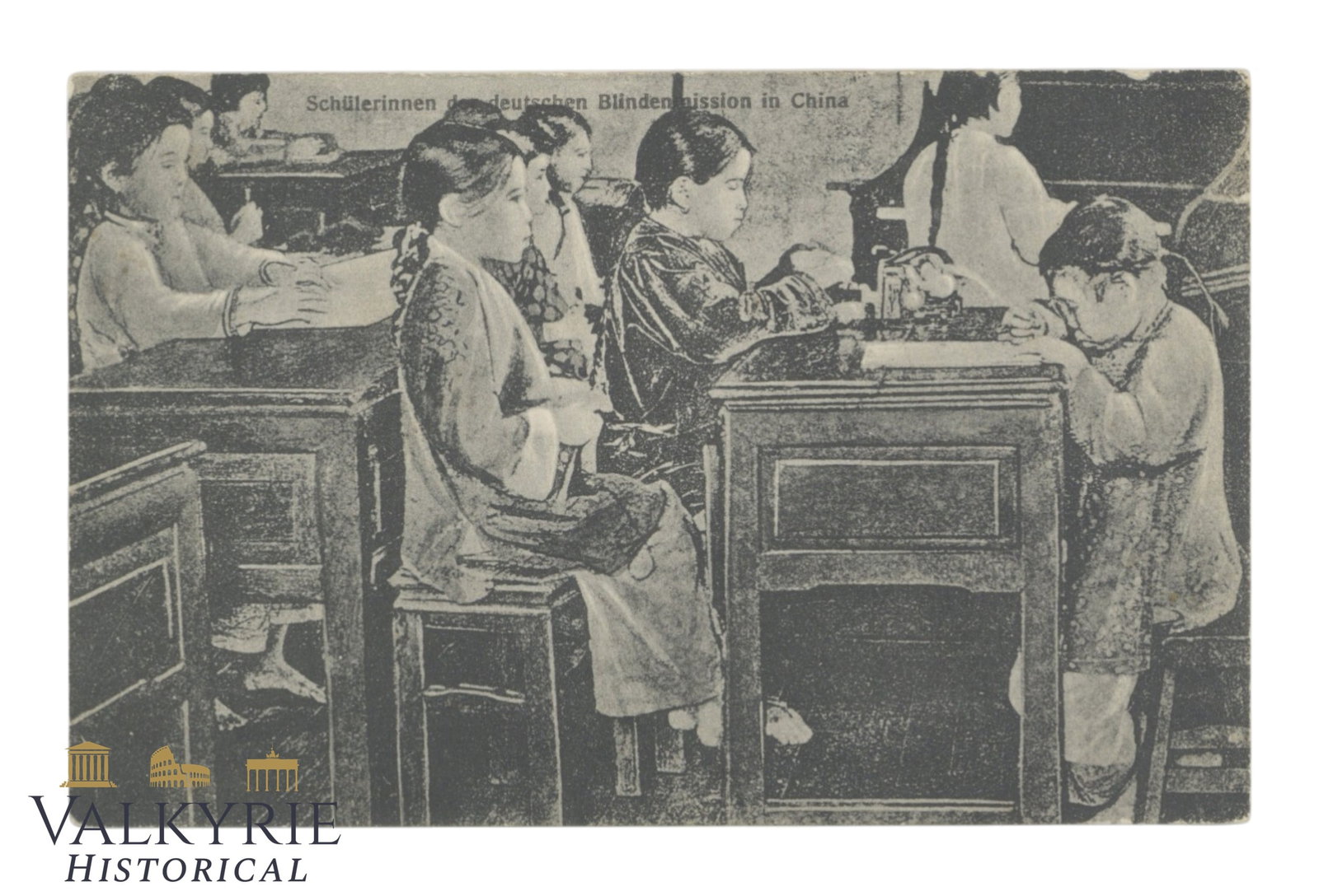 Chinese blind children at a German missionary school, circa 1910. (1 of 2)
