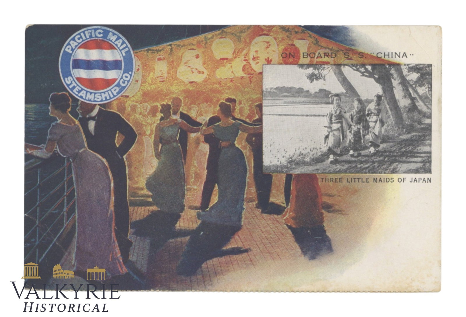 Pacific Mail Steamship Company - British Steamer SS China circa 1910. (1 of 2)