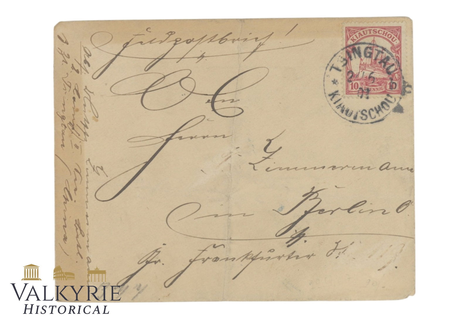 China Tsingtau (Qingdao) Envelope mailed in 1901. (1 of 2)