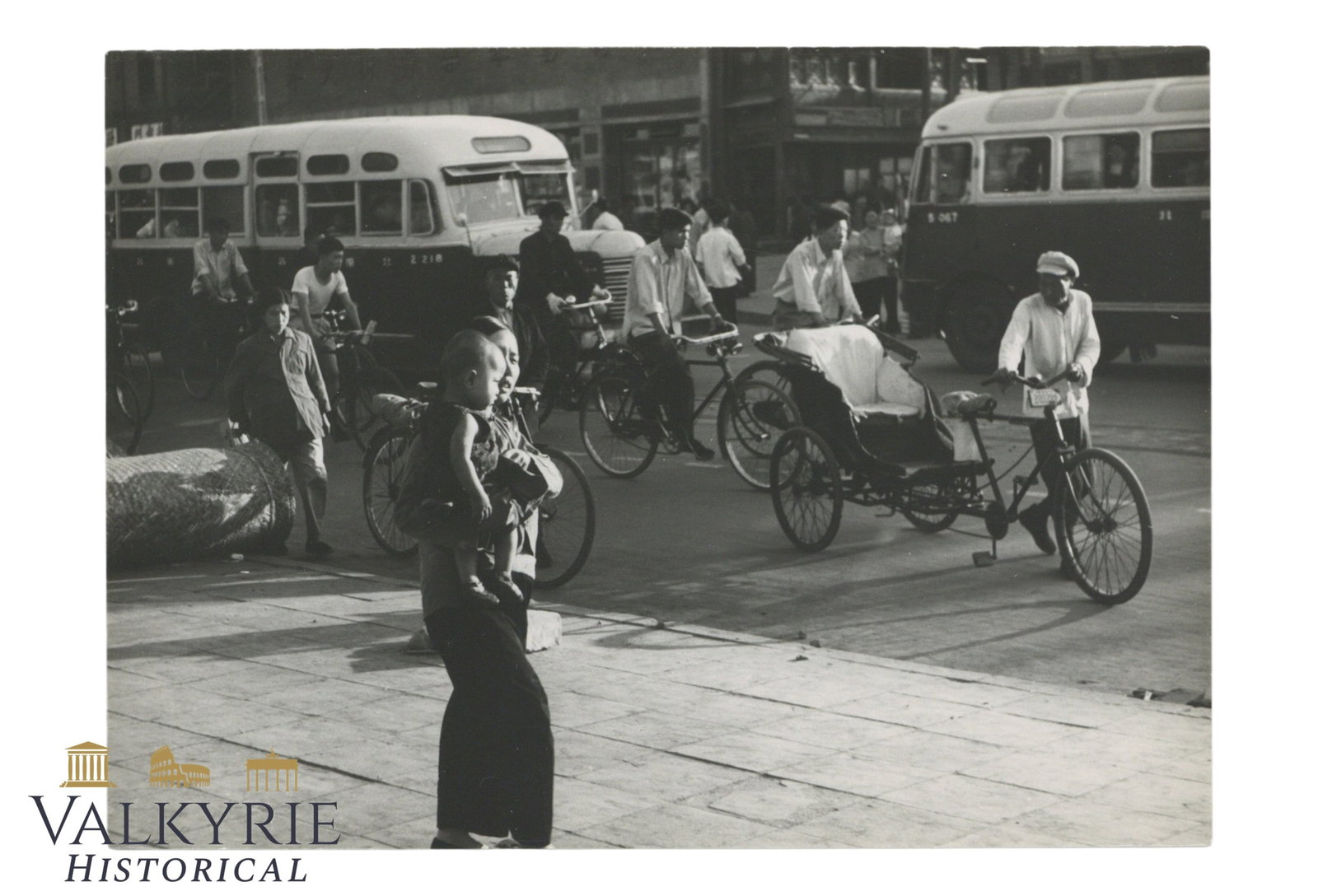 Arczynski Artistic Photograph: Street Traffic, Beijing, China, Probably from the 1950s.: Arczynski Artistic Photograph: Street Traffic, Beijing, China, Probably from the 1950s.The photographer was made by:Stefan Arczynski (31 July 1916 – 28 August 2022) was a Polish photographer, photog