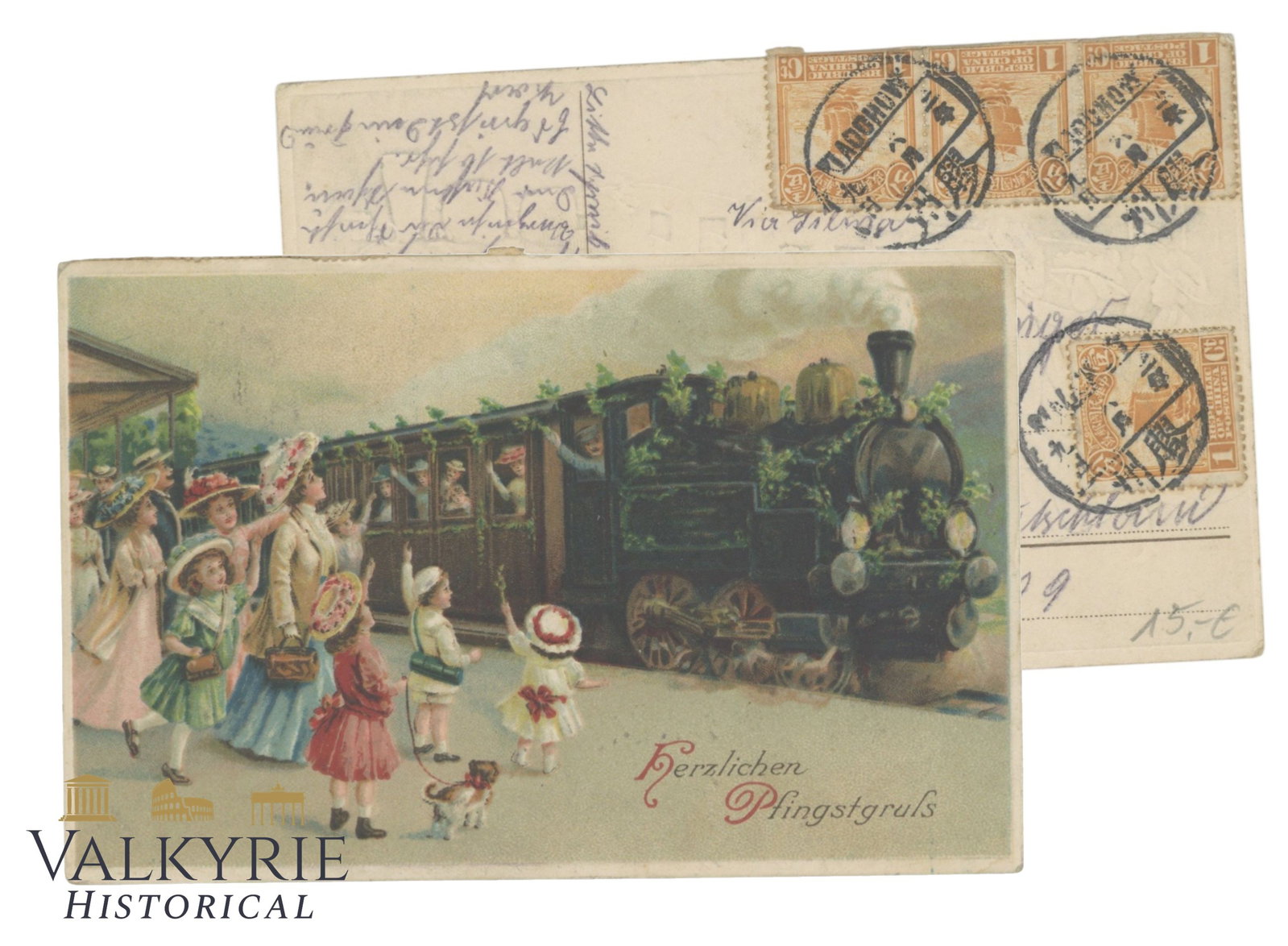 China - Jinan - from China to Germany with a 4 x 1 Cents Stamp and a Postmark from Jinan (1 of 3)