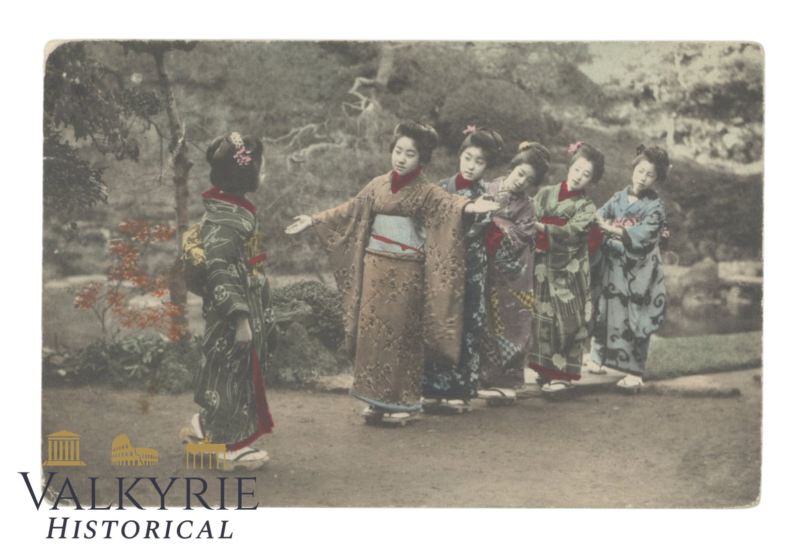 Postcard Send from China Tsingtau ( Qingdao ) with with a 2 Cent Stamp from Jiaozhou (German name K: Postcard Send from China Tsingtau ( Qingdao ) with with a 2 Cent Stamp from Jiaozhou (German name Kiautschou).The postcard likely depicts Japanese courtesans. Shipping flat cost $25 it doesn't matter 
