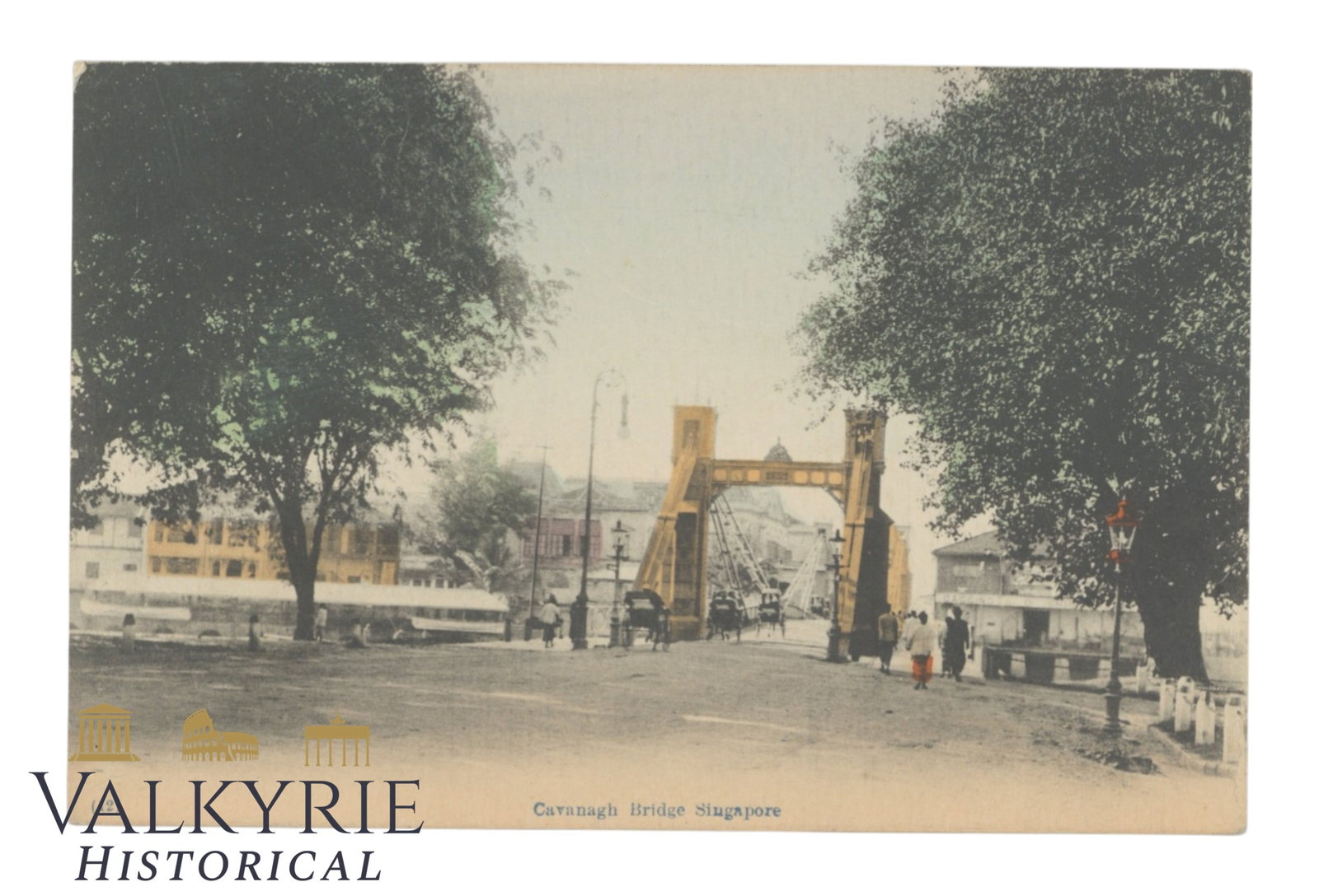 Singapore - Cavanagh Bridge around 1910 (1 of 2)