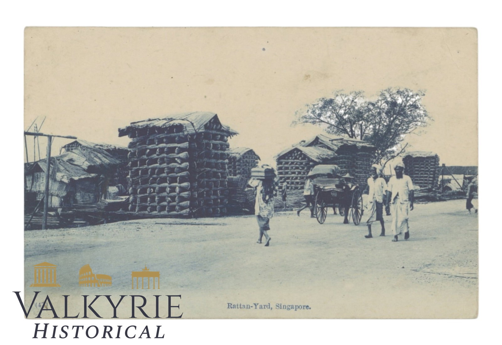 Singapore - Rattan Yard around 1920.: Singapore - Rattan Yard around 1920. Shipping flat cost $25 it doesn't matter how many items you win. you pay just $25 for shipping.