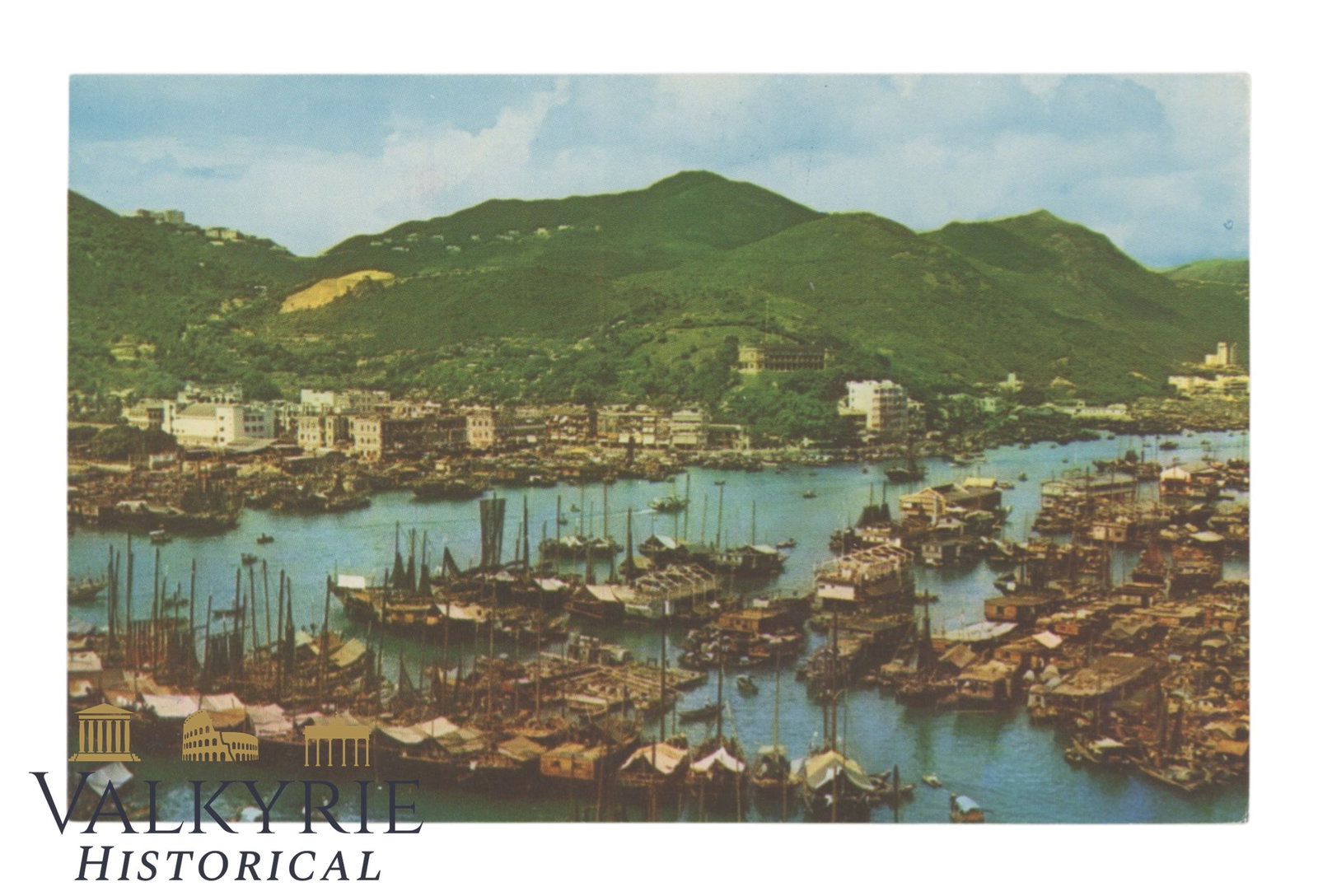 Hong Kong -Panorama of Aberdeen a a Fishing Village - around 1920. (1 of 2)