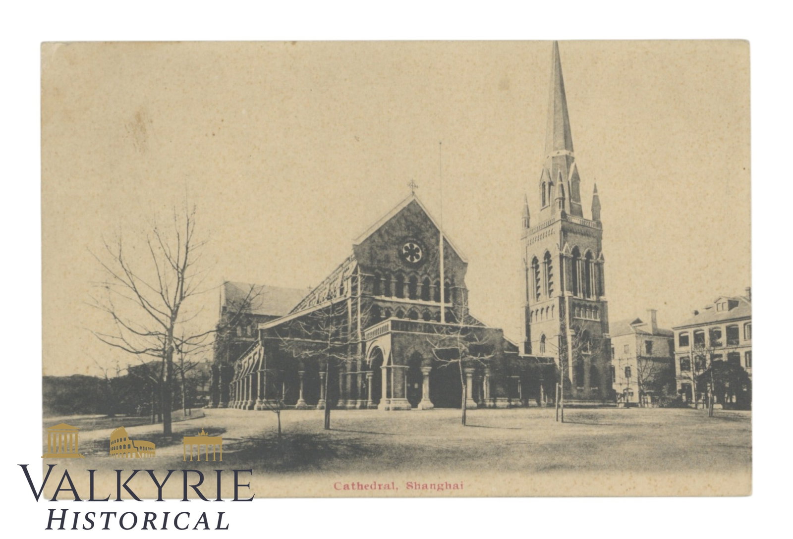 Shanghai China - Cathedral - around 1920.: Shanghai China - Cathedral - around 1920. Shipping flat cost $25 it doesn't matter how many items you win. you pay just $25 for shipping.