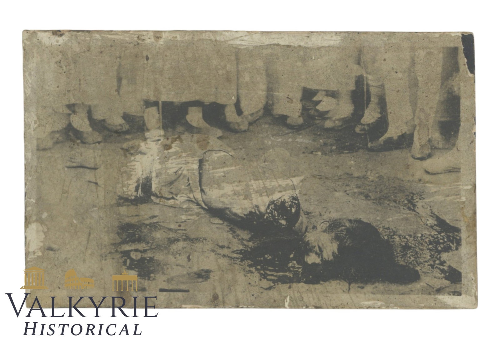 China - Street Execution - Cardboard, probably right after the Boxer Rebellion of 1899-1901. (1 of 2)
