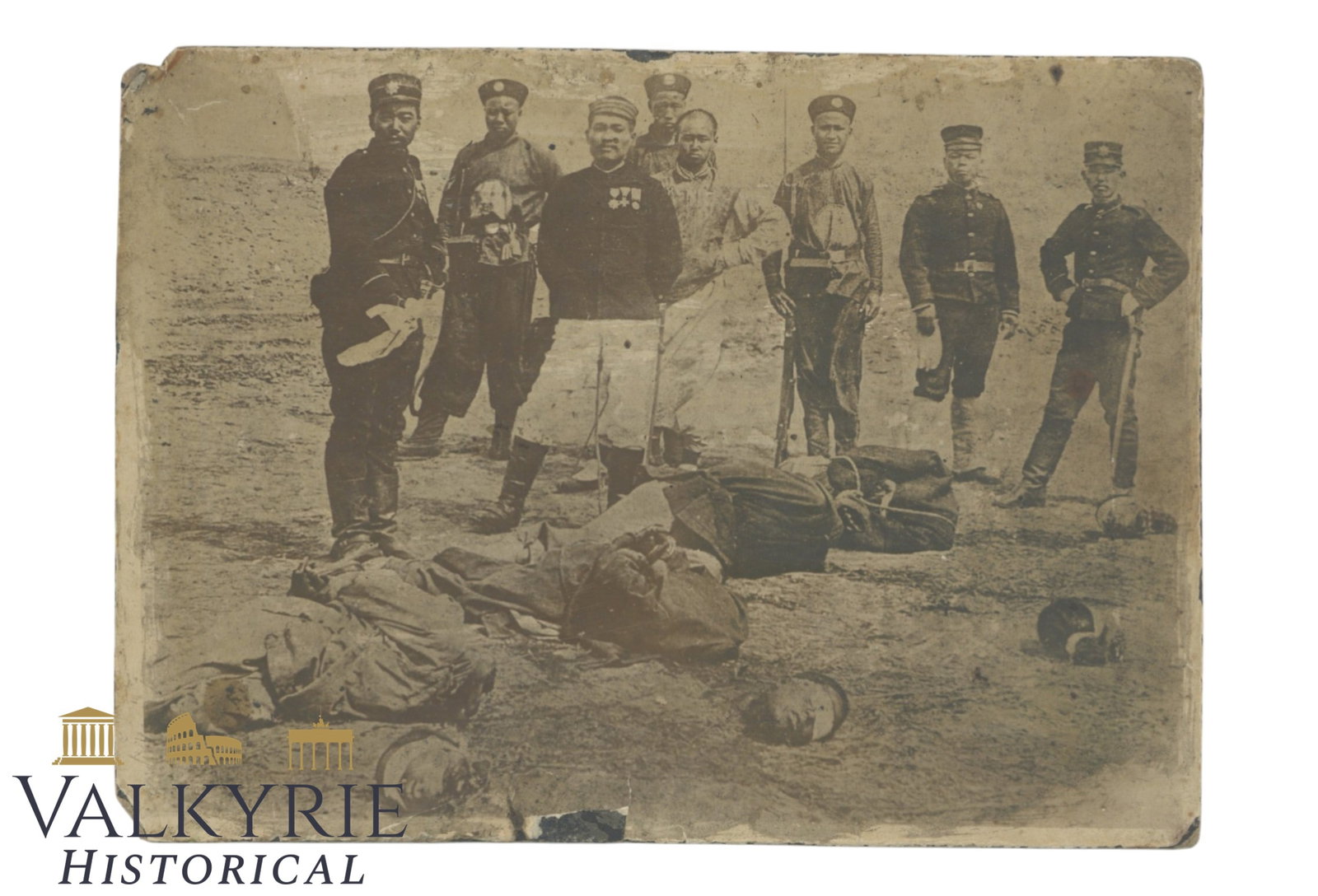 China - Street Execution - Cardboard, probably right after the Boxer Rebellion of 1899-1901. (1 of 2)
