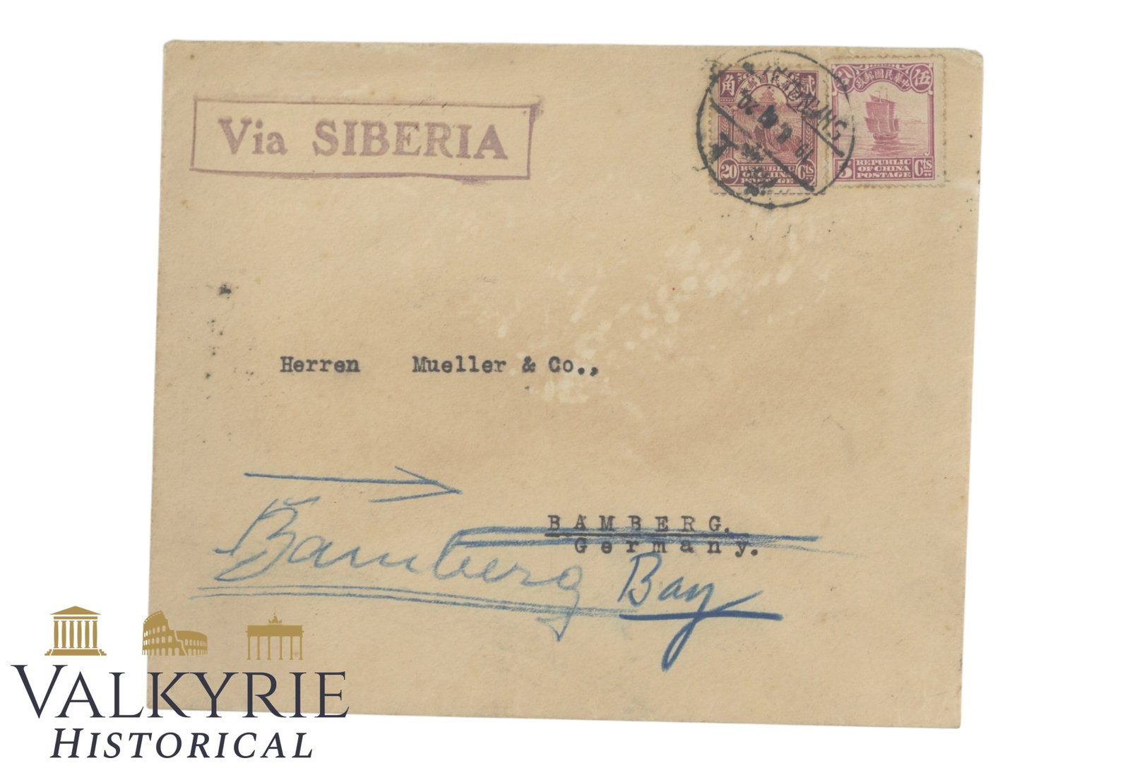Shanghai - Letter Sent to Germany circa 1920: Shanghai - Letter Sent to Germany circa 1920 . Shipping flat cost $25 it doesn't matter how many items you win. you pay just $25 for shipping.