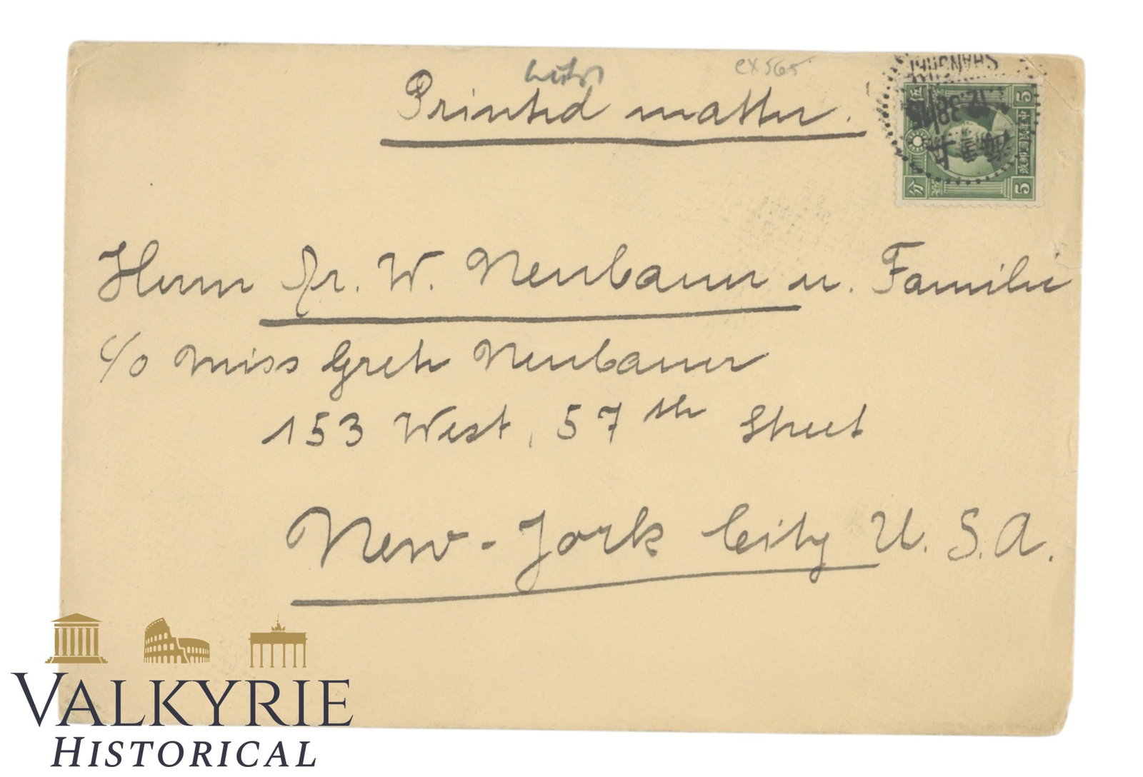 China - Shanghai - Envelope Sent to USA - Stamp from Shanghai 1938: China - Shanghai - Envelope Sent to USA - Stamp from Shanghai 1938. Shipping flat cost $25 it doesn't matter how many items you win. you pay just $25 for shipping.