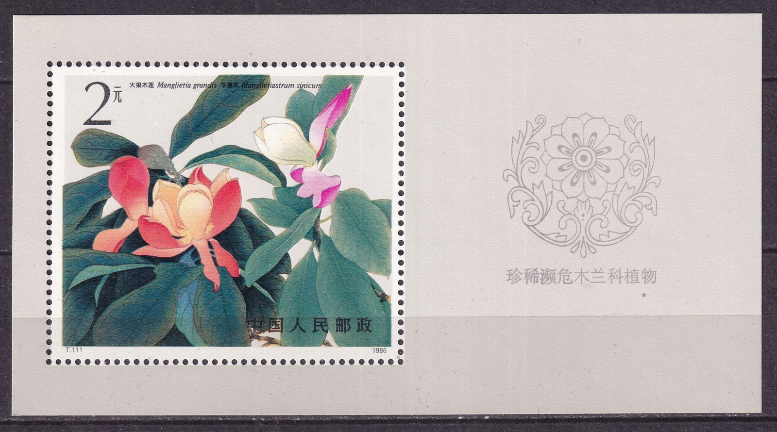 1986 China Flowers Mi souvenir sheet 37 **: 1986 China Flowers Mi souvenir sheet 37 ** souvenir sheet mint never hinged. Shipping flat cost $25 it doesn't matter how many items you win. you pay just $25 for shipping.