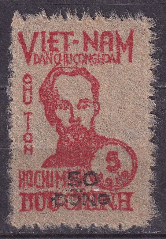 1956 Vietnam President Ho Chi Minh stamps fiber paper Mi 53 (*): 1956 Vietnam President Ho Chi Minh stamps fiber paper Mi 53 (*) mint never himged. Shipping flat cost $25 it doesn't matter how many items you win. you pay just $25 for shipping.