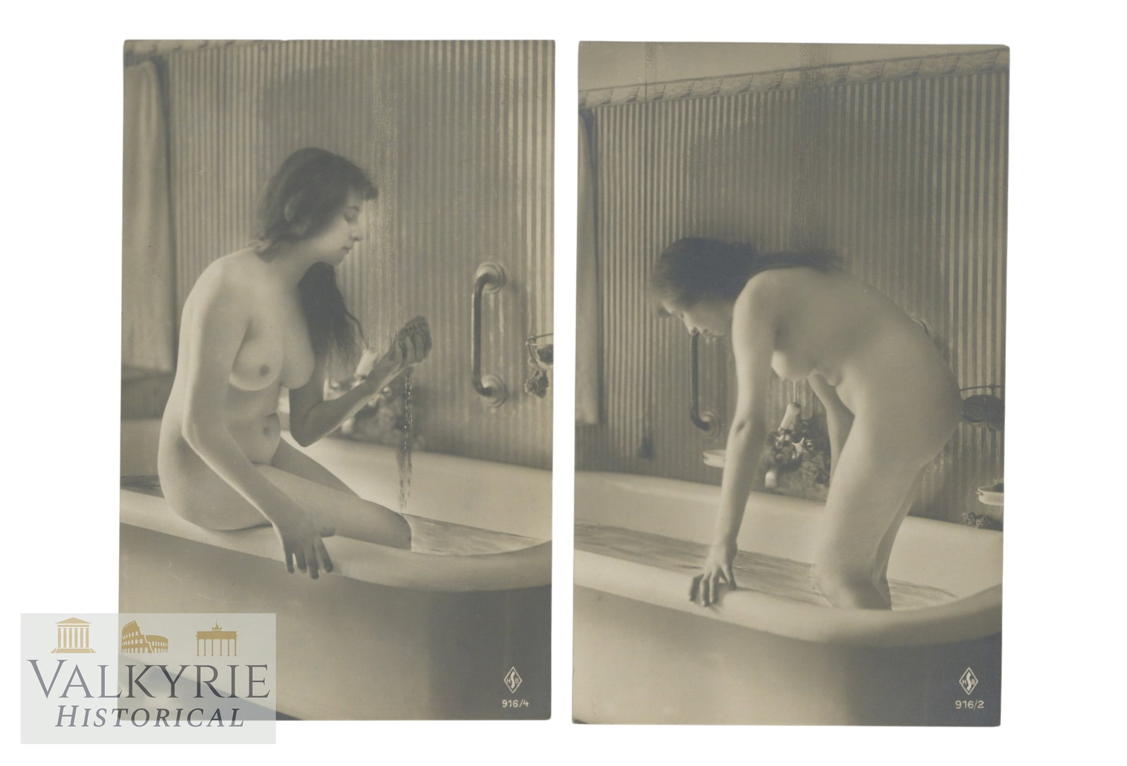 Two Artistic Photos - Female Nudes. Postcard size, circa 1910-1930. (1 of 4)