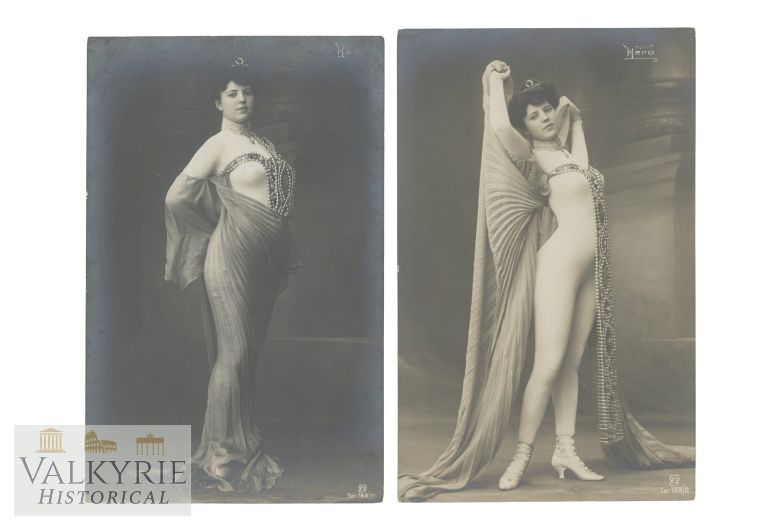 Two Artistic Photos - Female Nudes. Postcard size, circa 1910-1930. (1 of 4)
