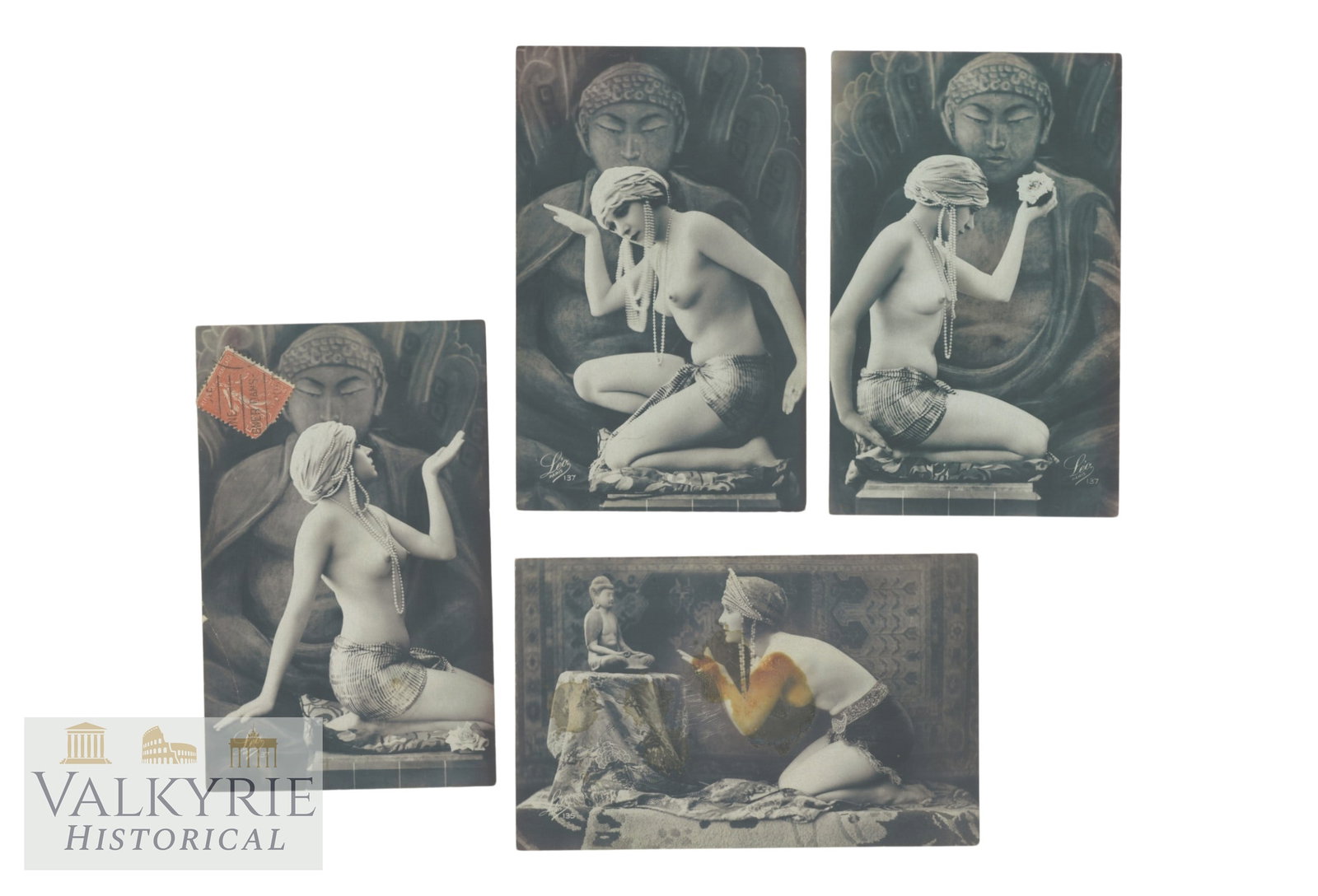 Five Artistic Photos - Female Nudes. Postcard size, circa 1910-1930. (1 of 6)