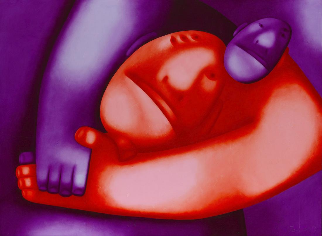 Father and Son: TSELKOV, OLEG (B. 1934), signed, also further signed, titled in Cyrillic and dated 2006 on the reverse. Medium: Oil on canvas, 97 by 131 cm. Footnotes: Provenance: Collection of the artist. Wit