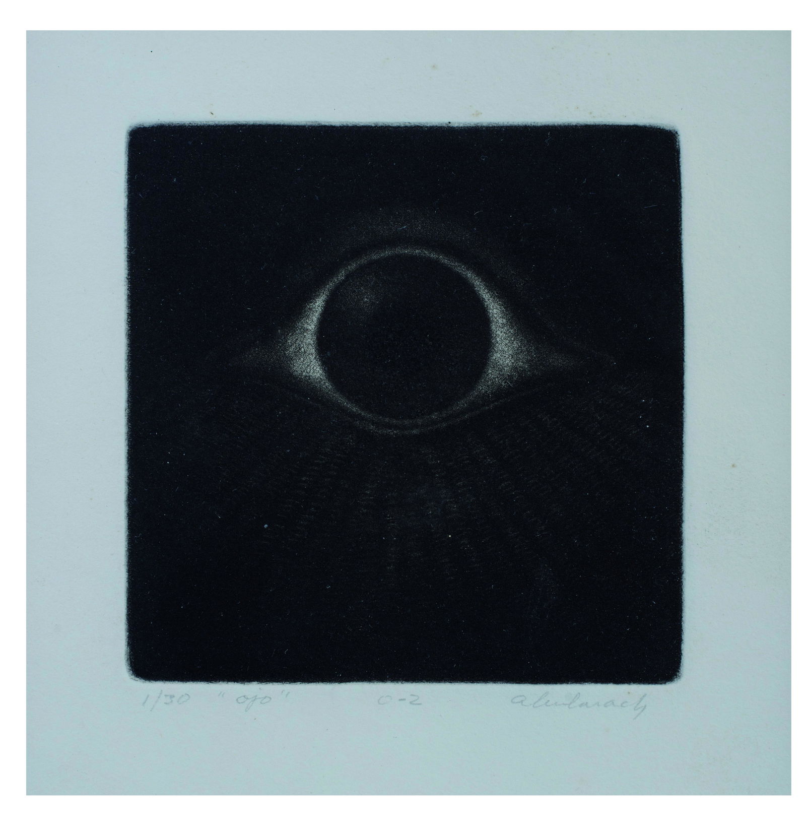 RODOLFO ABULARACH (1933) Ojo, sf. Obra gráfica Medidas:: RODOLFO ABULARACH (1933) Ojo, sf. Obra gráfica Medidas: 29 x 28.5 cms. (con marco) Ed. 1/29