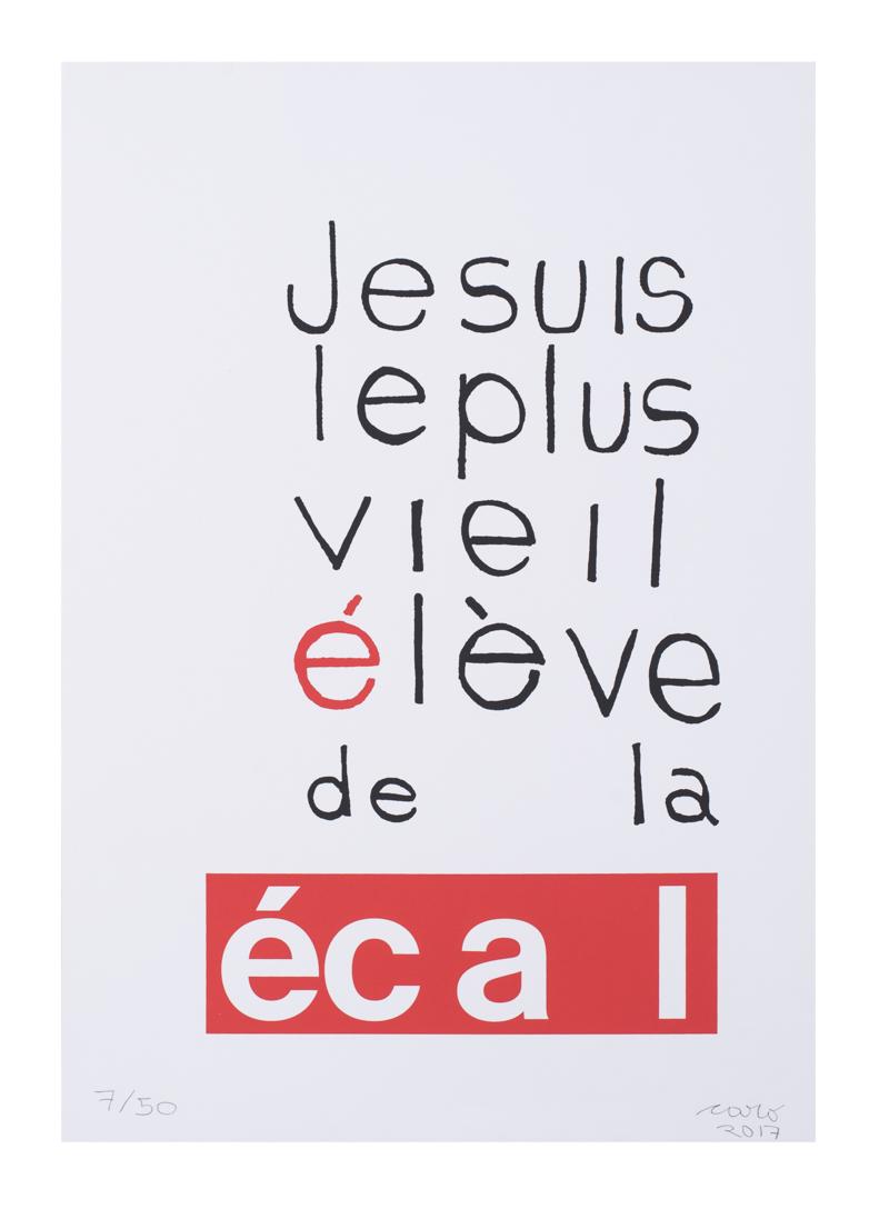 ANTONIO CARO (1950) Je suis le plus vieil Ã©lÃ¨ve de: Firmado y fechado en el Ã¡ngulo inferior derecho. Numerado en el Ã¡ngulo inferior izquierdo.Buen estado de conservaciÃ³n.Procedencia: ColecciÃ³n particular. Certificado de Antonio Caro.